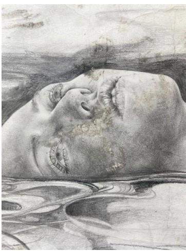 Ophelia - Sketch by artist Kerry Darlington - Wyecliffe Galleries