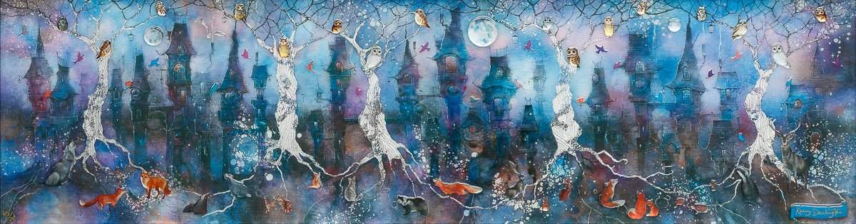 Owlets Hollow - Edition by artist Kerry Darlington - Wyecliffe Galleries