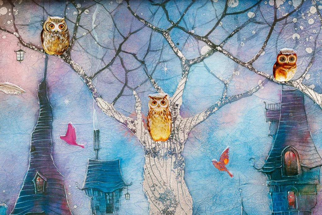 Owlets Hollow - Edition by artist Kerry Darlington - Wyecliffe Galleries