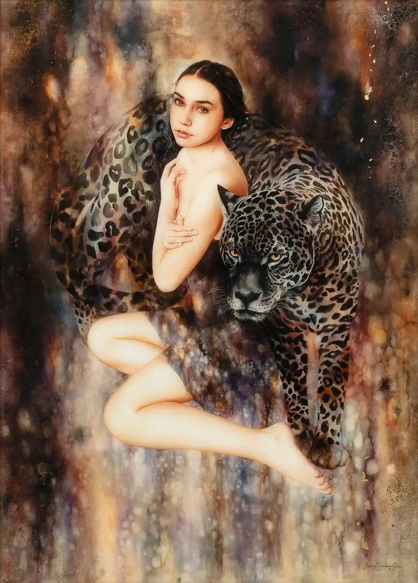 Pantheress - GOLD Edition by artist Kerry Darlington - Wyecliffe Galleries