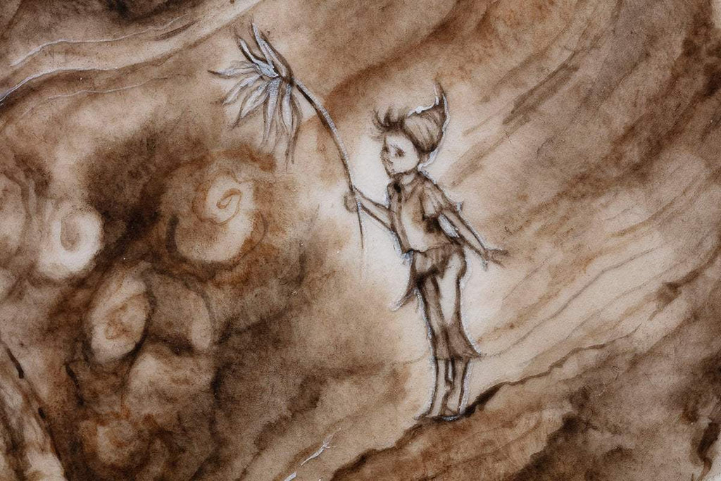 Peter Pan And The Faeries - Original - SOLD by artist Kerry Darlington - Wyecliffe Galleries