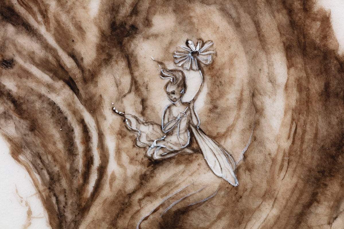 Peter Pan And The Faeries - Original - SOLD by artist Kerry Darlington - Wyecliffe Galleries