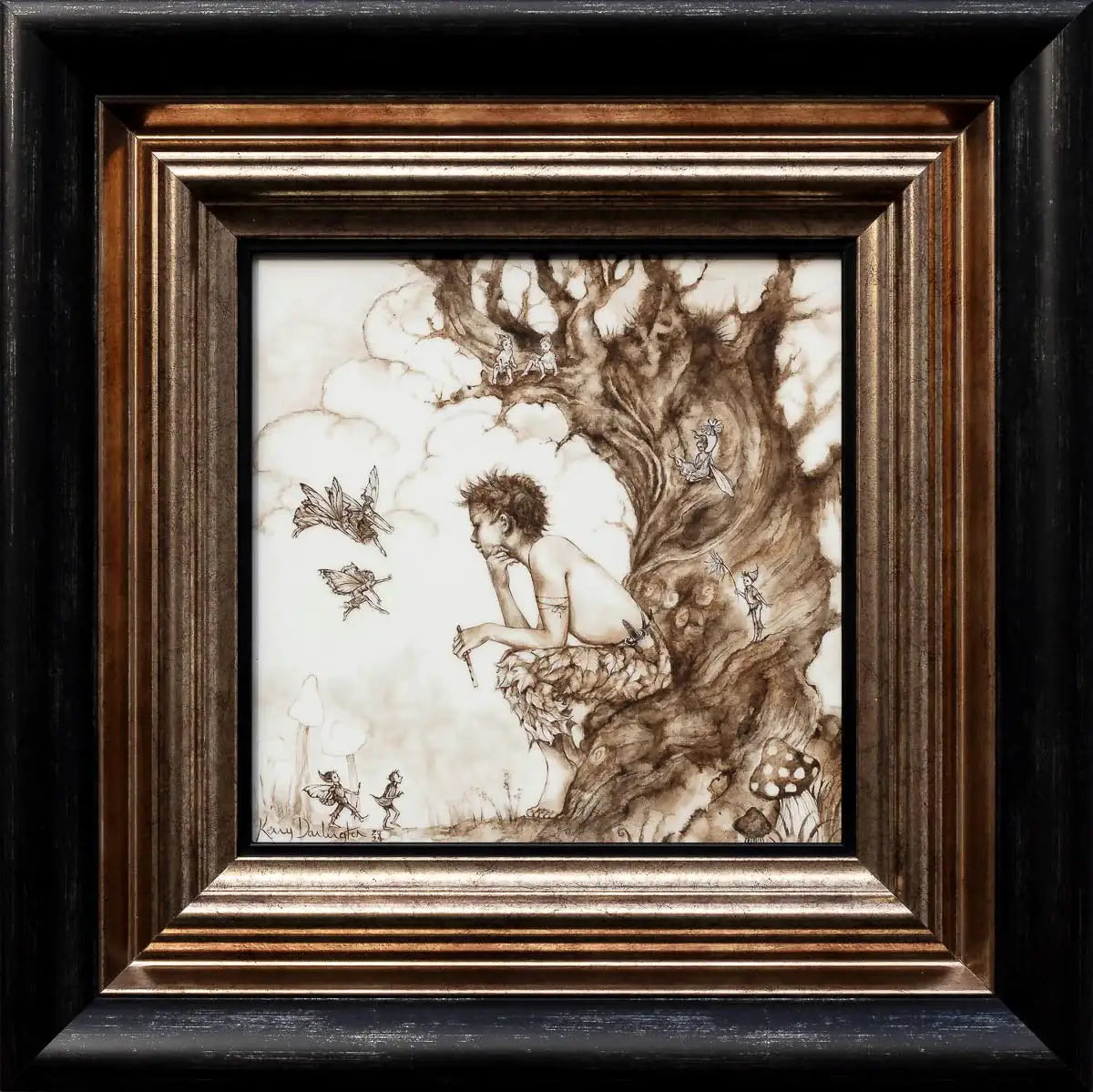 Peter Pan And The Faeries - Original - SOLD by artist Kerry Darlington - Wyecliffe Galleries