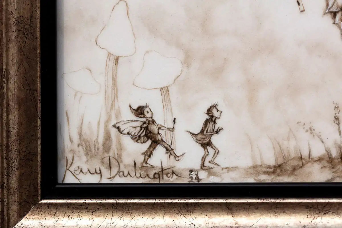 Peter Pan And The Faeries - Original - SOLD by artist Kerry Darlington - Wyecliffe Galleries