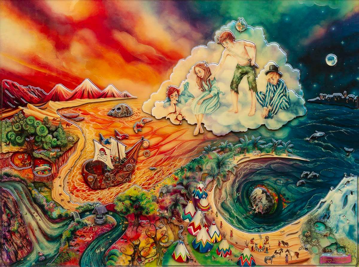 Peter Pan in Neverland - Edition by artist Kerry Darlington - Wyecliffe Galleries