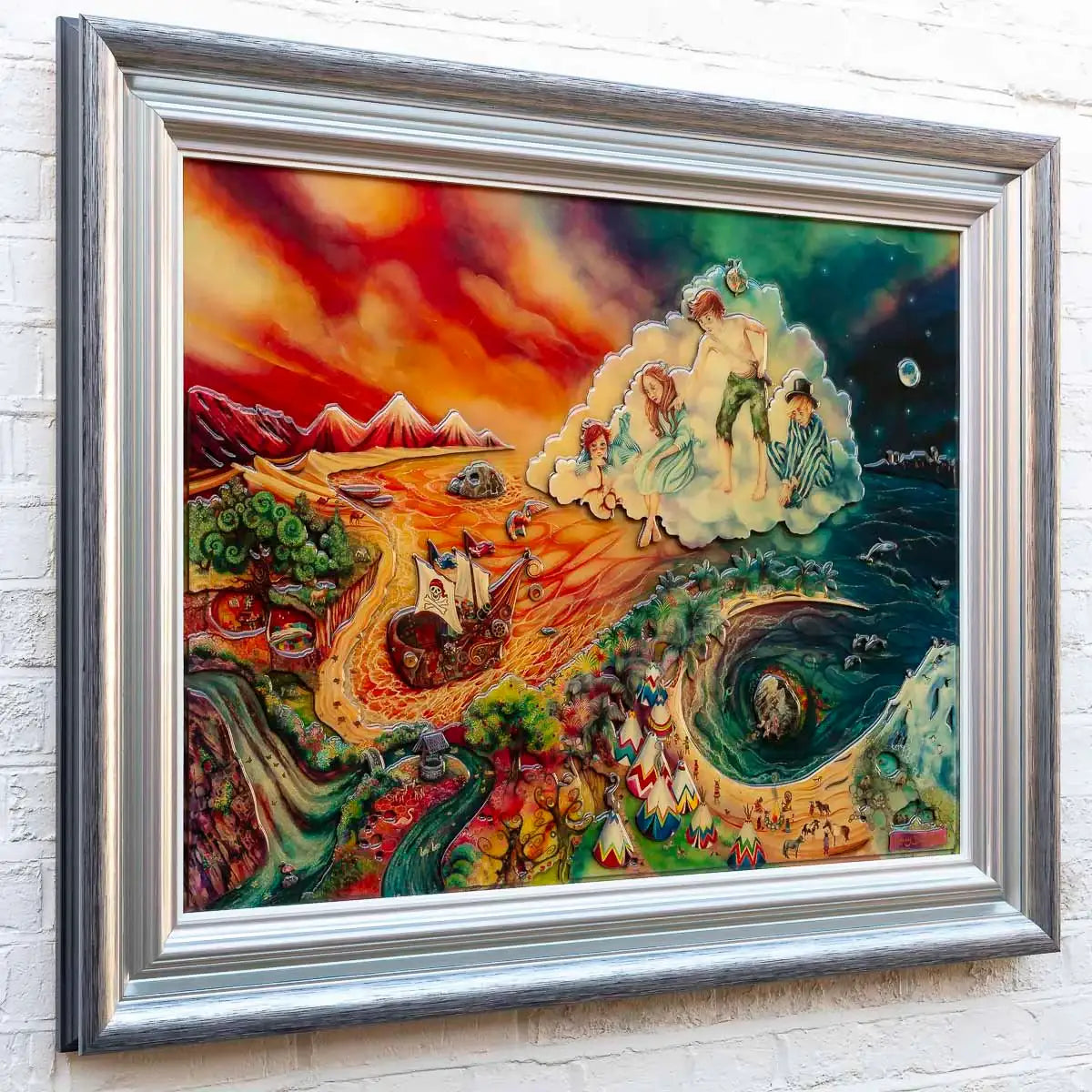 Peter Pan in Neverland - Edition by artist Kerry Darlington - Wyecliffe Galleries