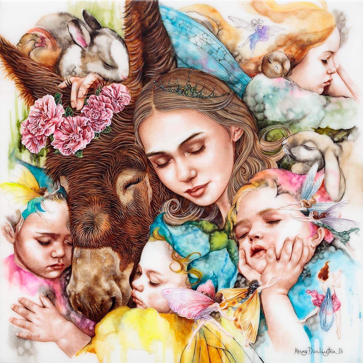 Scene From A Midsummer Night's Dream - Original - SOLD by artist Kerry Darlington - Wyecliffe Galleries