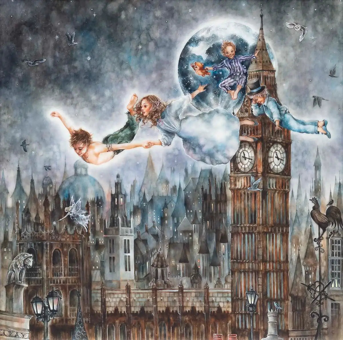 Second Star To The Right, And Straight On 'Til Morning - Original - SOLD by artist Kerry Darlington - Wyecliffe Galleries