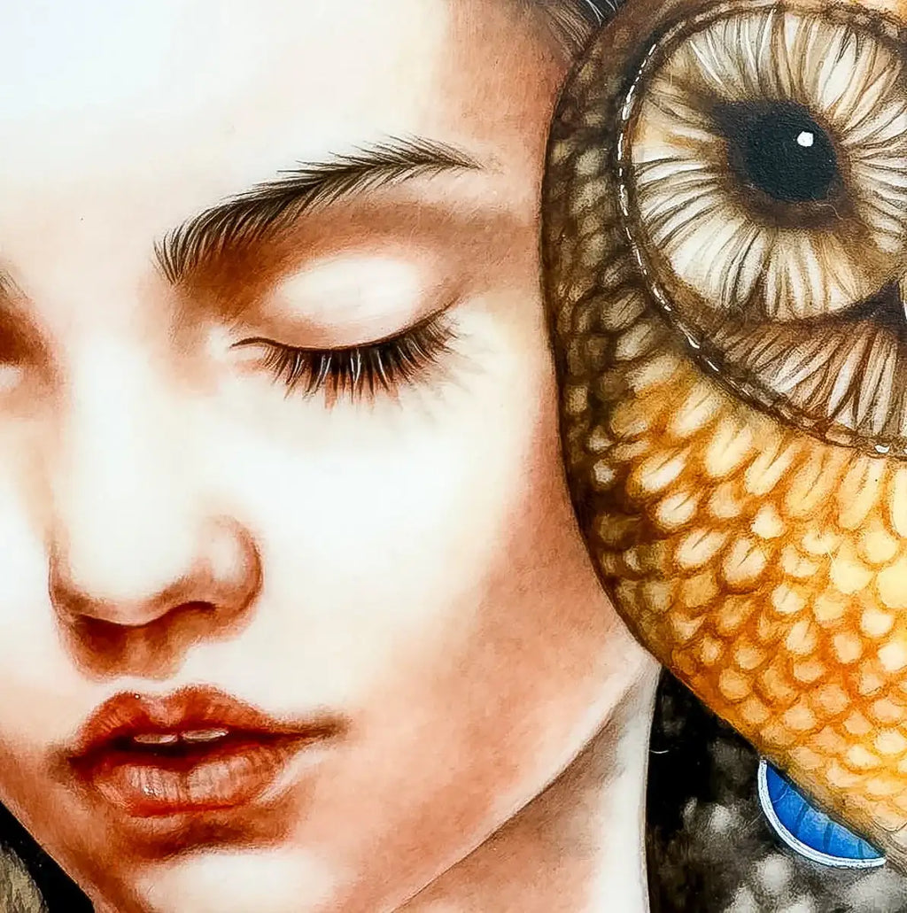 Snow White - Original Study - SOLD by artist Kerry Darlington - Wyecliffe Galleries