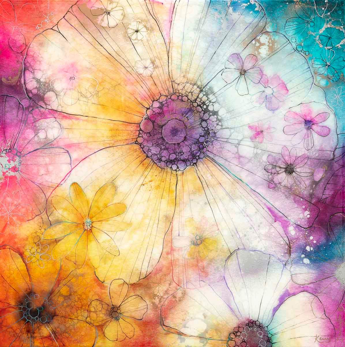 Sunshine Daze - Original by artist Kerry Darlington - Wyecliffe Galleries
