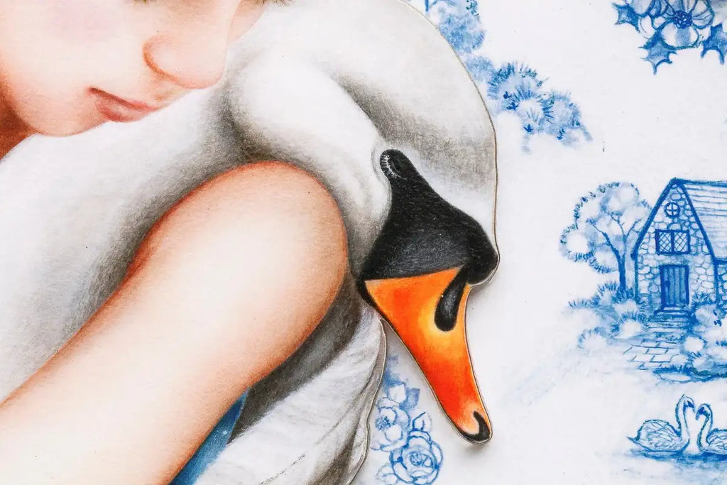 Swan Lake - Edition by artist Kerry Darlington - Wyecliffe Galleries