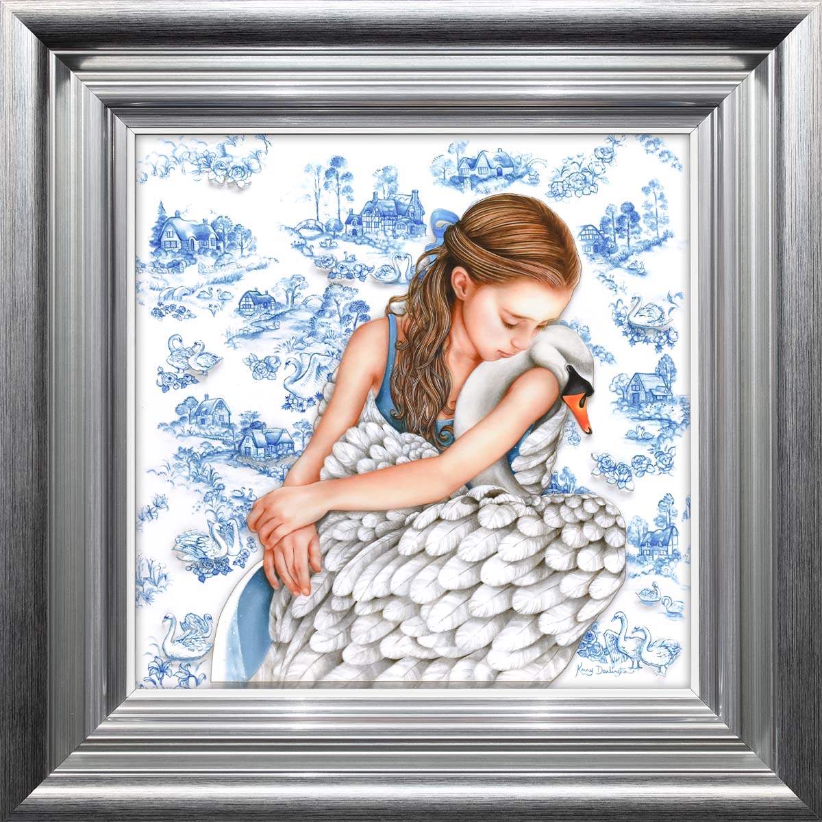 Swan Lake - Edition by artist Kerry Darlington - Wyecliffe Galleries