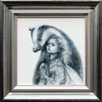 The Snow Faerie & The Badger Faerie - Edition - Matching SET by artist Kerry Darlington - Wyecliffe Galleries