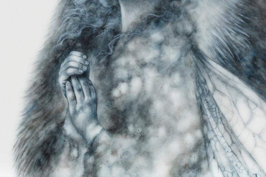 The Snow Faerie & The Badger Faerie - Edition - Matching SET by artist Kerry Darlington - Wyecliffe Galleries