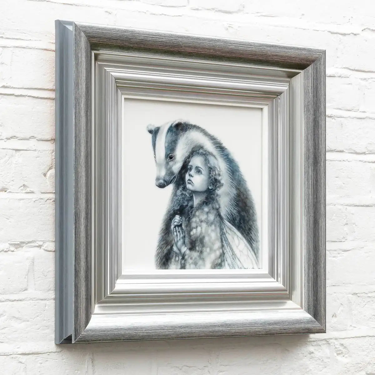 The Badger Faerie - Original - SOLD by artist Kerry Darlington - Wyecliffe Galleries