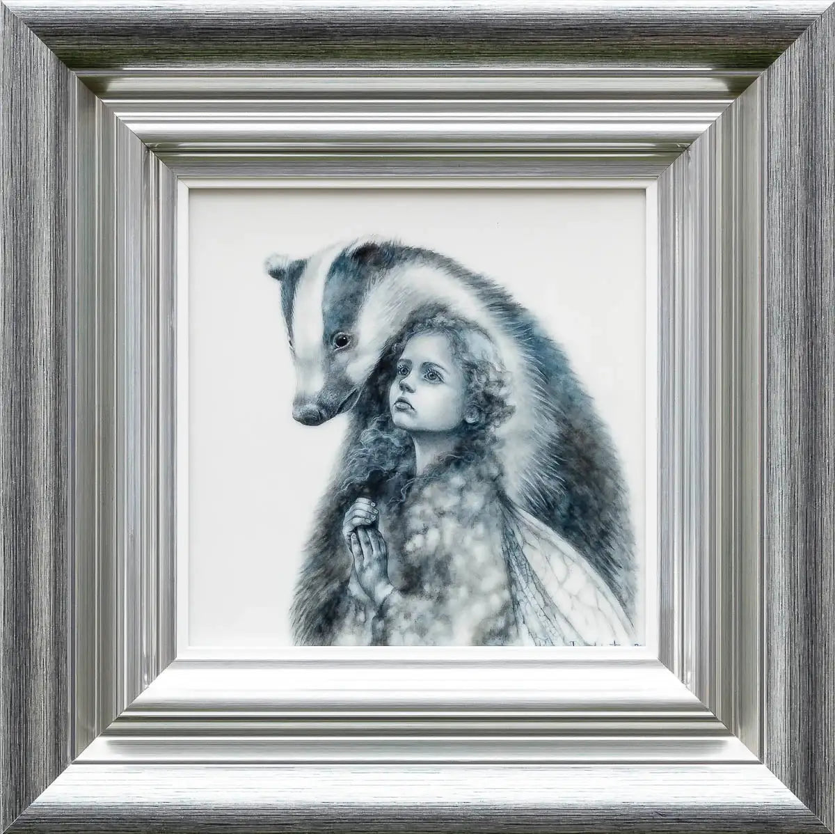 The Badger Faerie - Original - SOLD by artist Kerry Darlington - Wyecliffe Galleries