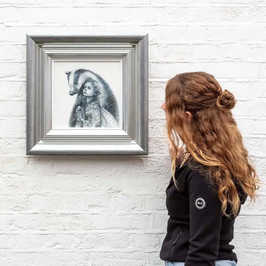 The Badger Faerie - Original - SOLD by artist Kerry Darlington - Wyecliffe Galleries