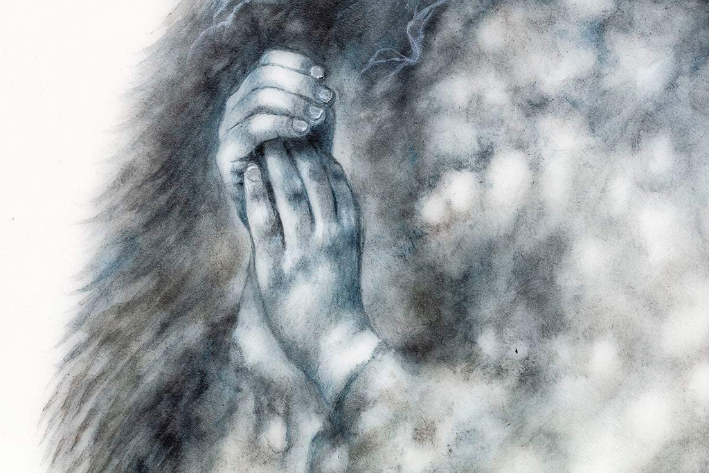 The Badger Faerie - Original - SOLD by artist Kerry Darlington - Wyecliffe Galleries