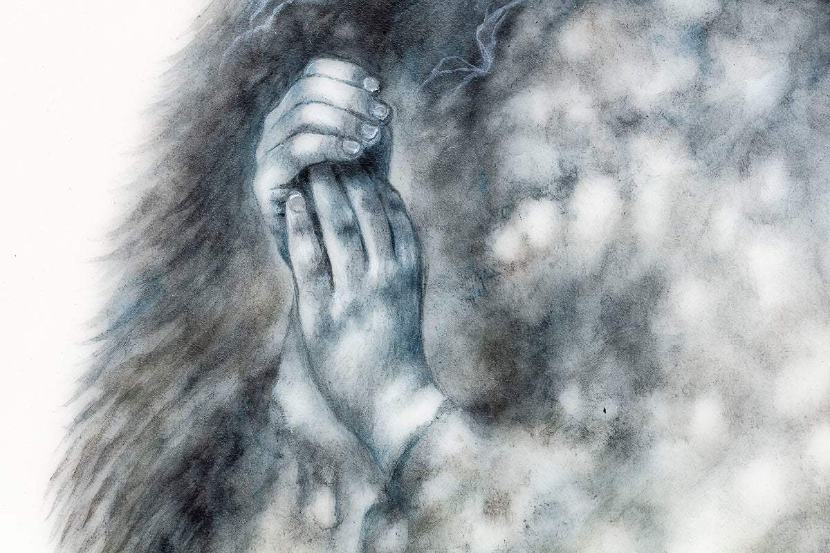 The Badger Faerie - Original - SOLD by artist Kerry Darlington - Wyecliffe Galleries