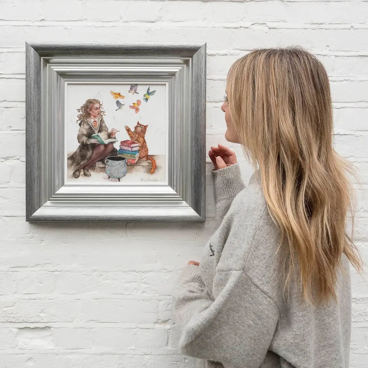 The Bird Conjuring Charm - Original by artist Kerry Darlington - Wyecliffe Galleries