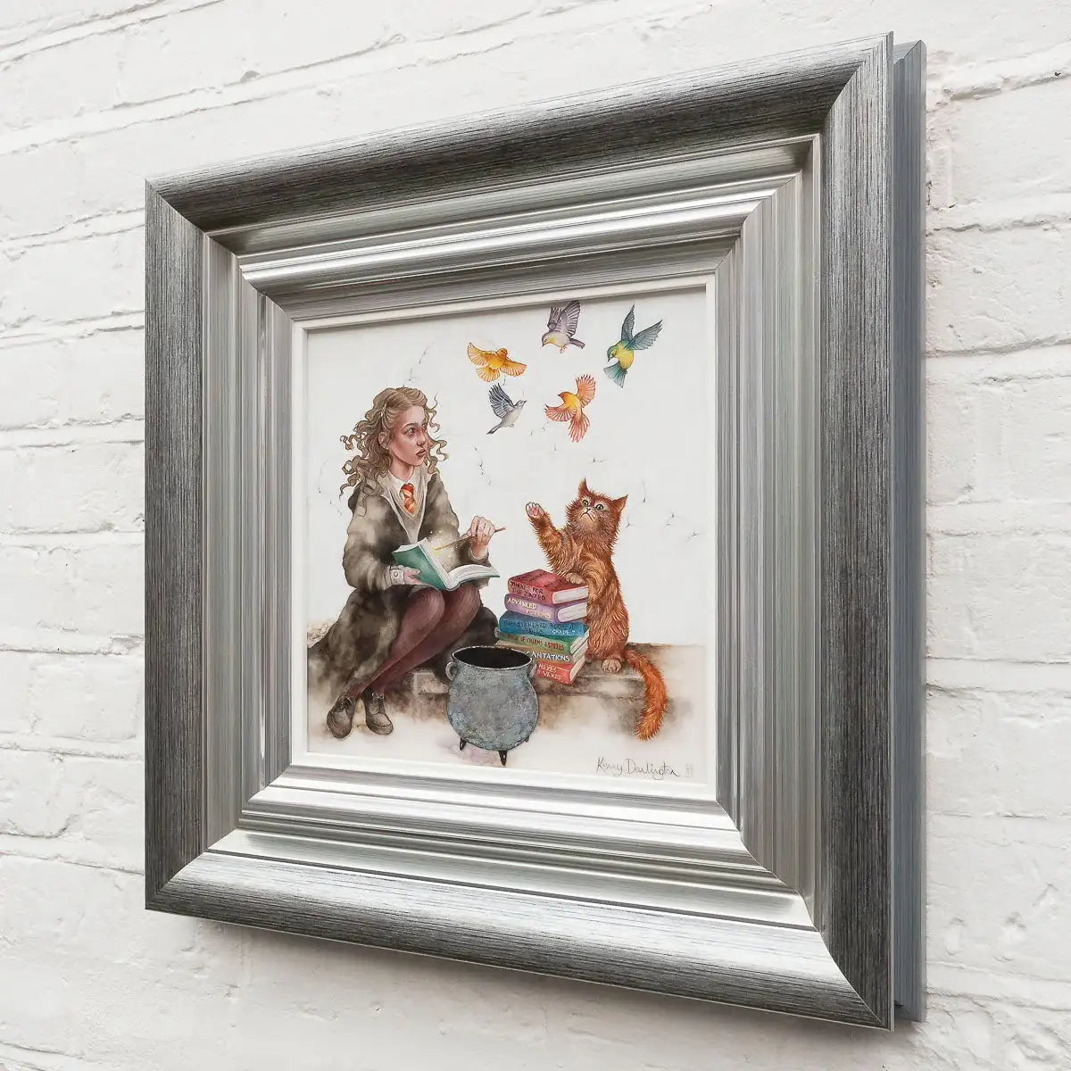 The Bird Conjuring Charm - Original by artist Kerry Darlington - Wyecliffe Galleries