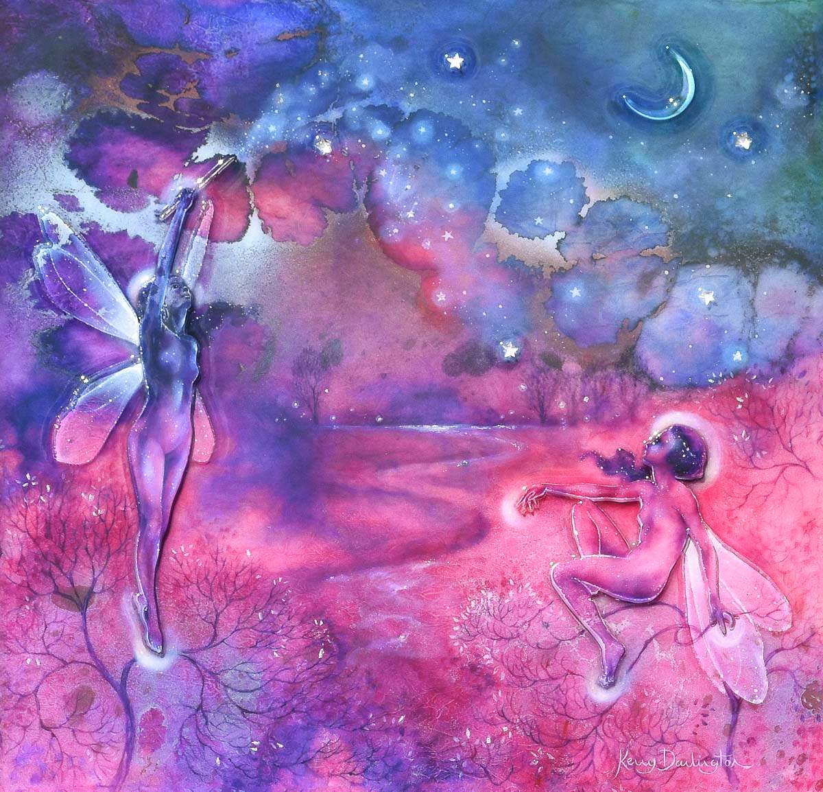 The Night Faeries - Edition by artist Kerry Darlington - Wyecliffe Galleries
