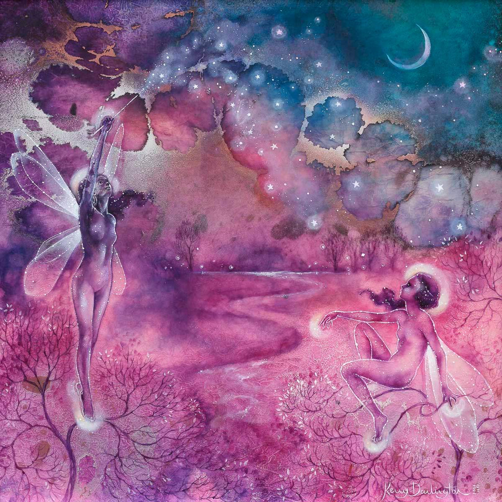 The Night Faeries - Original - SOLD by artist Kerry Darlington - Wyecliffe Galleries