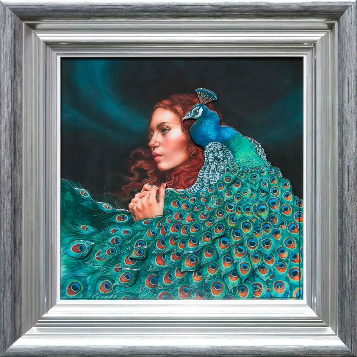 The Peacock Princess - Edition by artist Kerry Darlington - Wyecliffe Galleries
