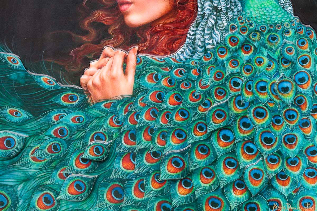 The Peacock Princess - Edition by artist Kerry Darlington - Wyecliffe Galleries