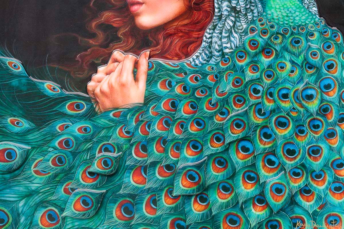 The Peacock Princess - Edition by artist Kerry Darlington - Wyecliffe Galleries