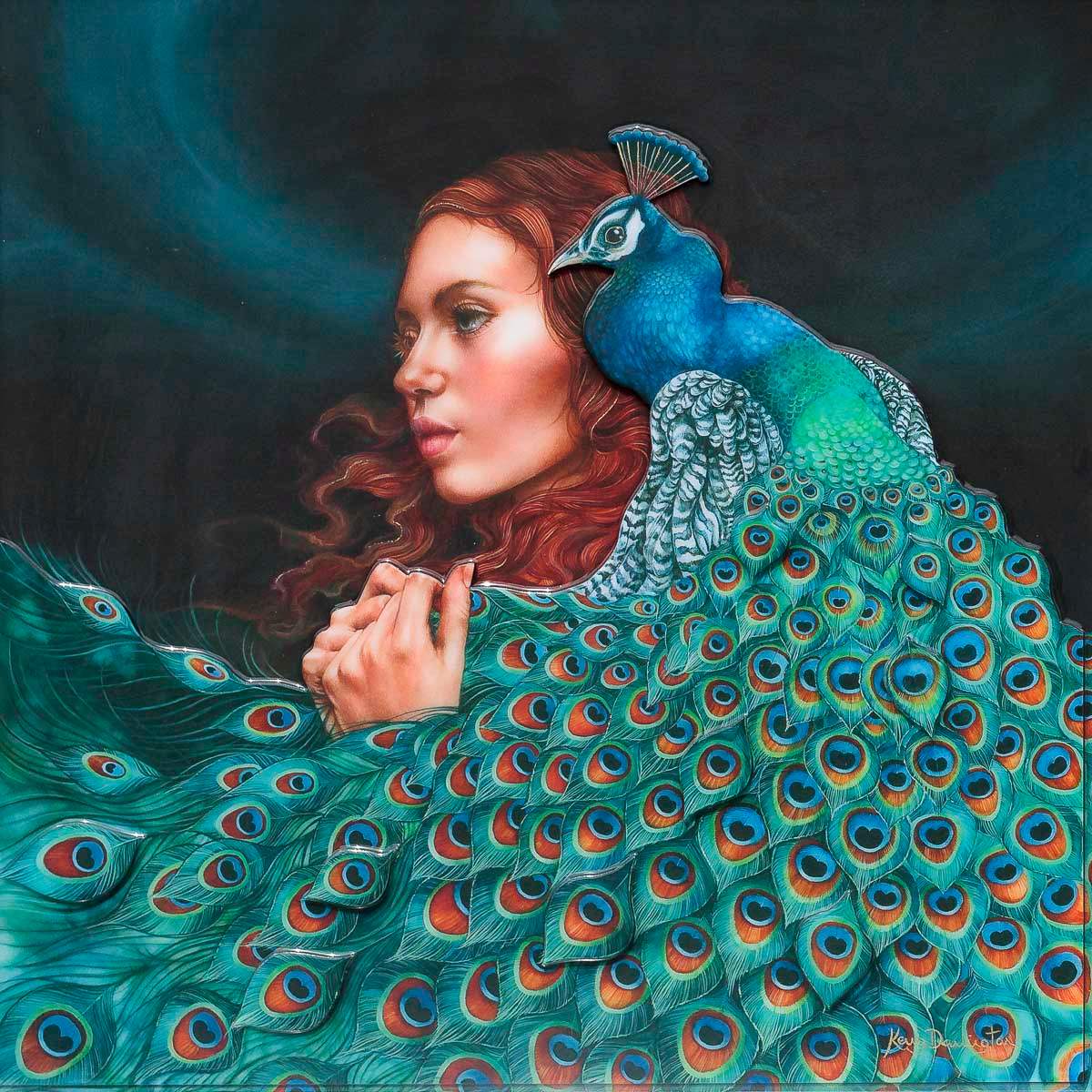 The Peacock Princess - Edition by artist Kerry Darlington - Wyecliffe Galleries