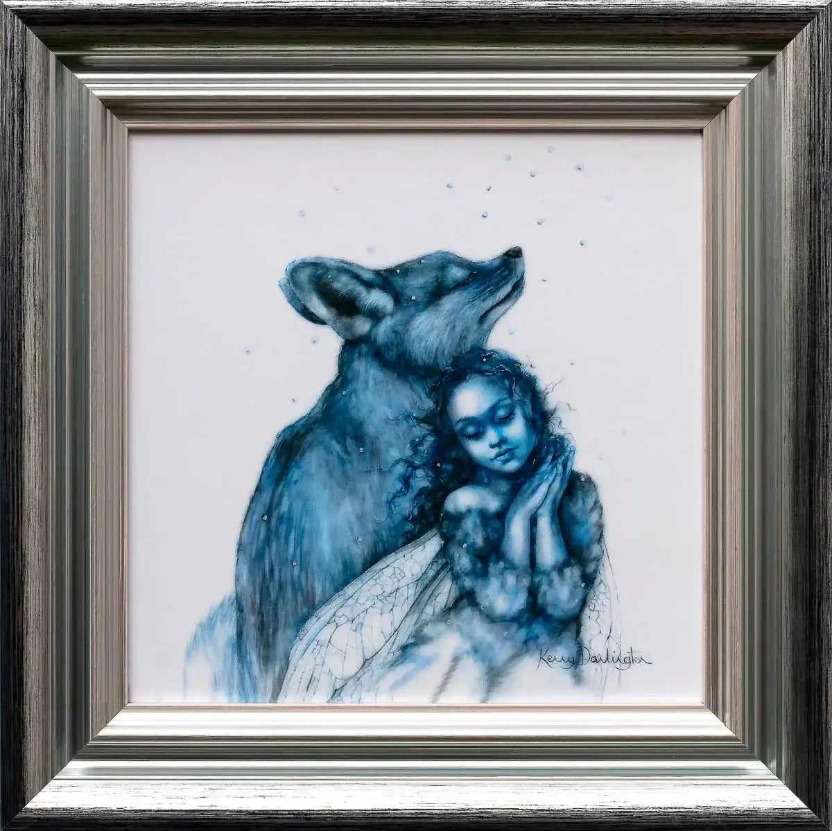 The Snow Faerie & The Badger Faerie - Edition - Matching SET by artist Kerry Darlington - Wyecliffe Galleries