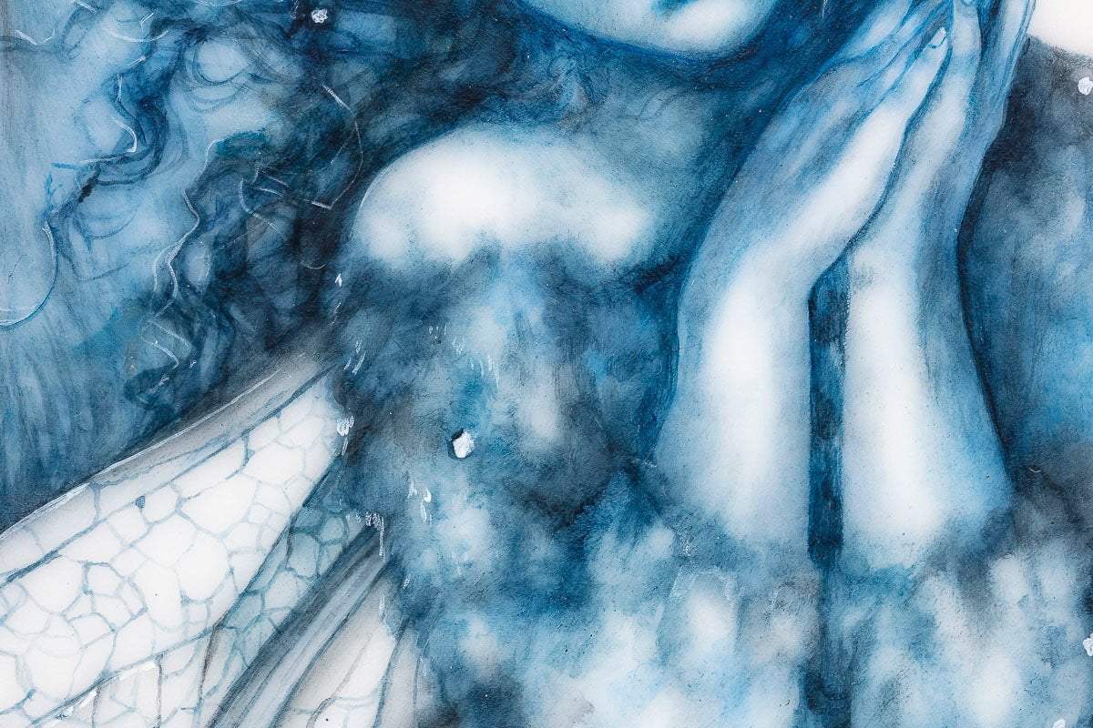 The Snow Faerie - Original - SOLD by artist Kerry Darlington - Wyecliffe Galleries