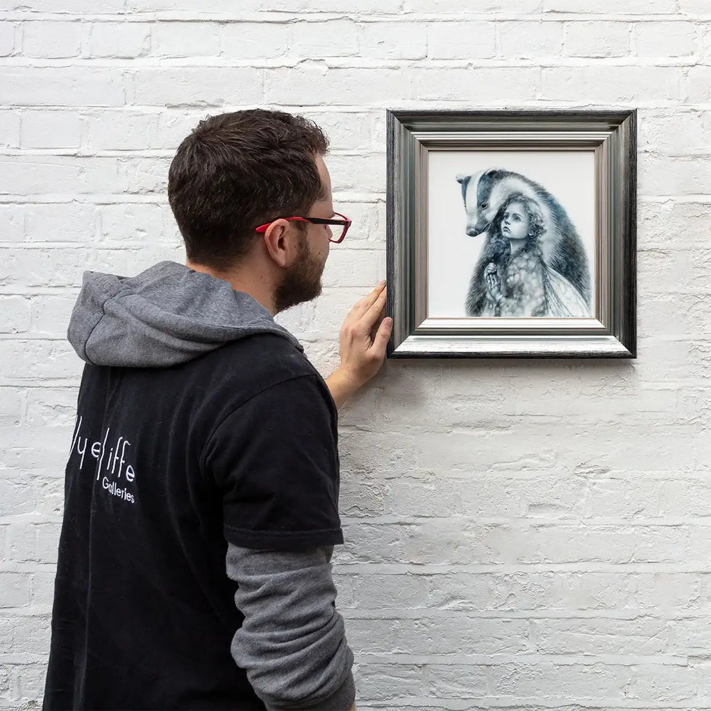 The Snow Faerie & The Badger Faerie - Edition - Matching SET by artist Kerry Darlington - Wyecliffe Galleries