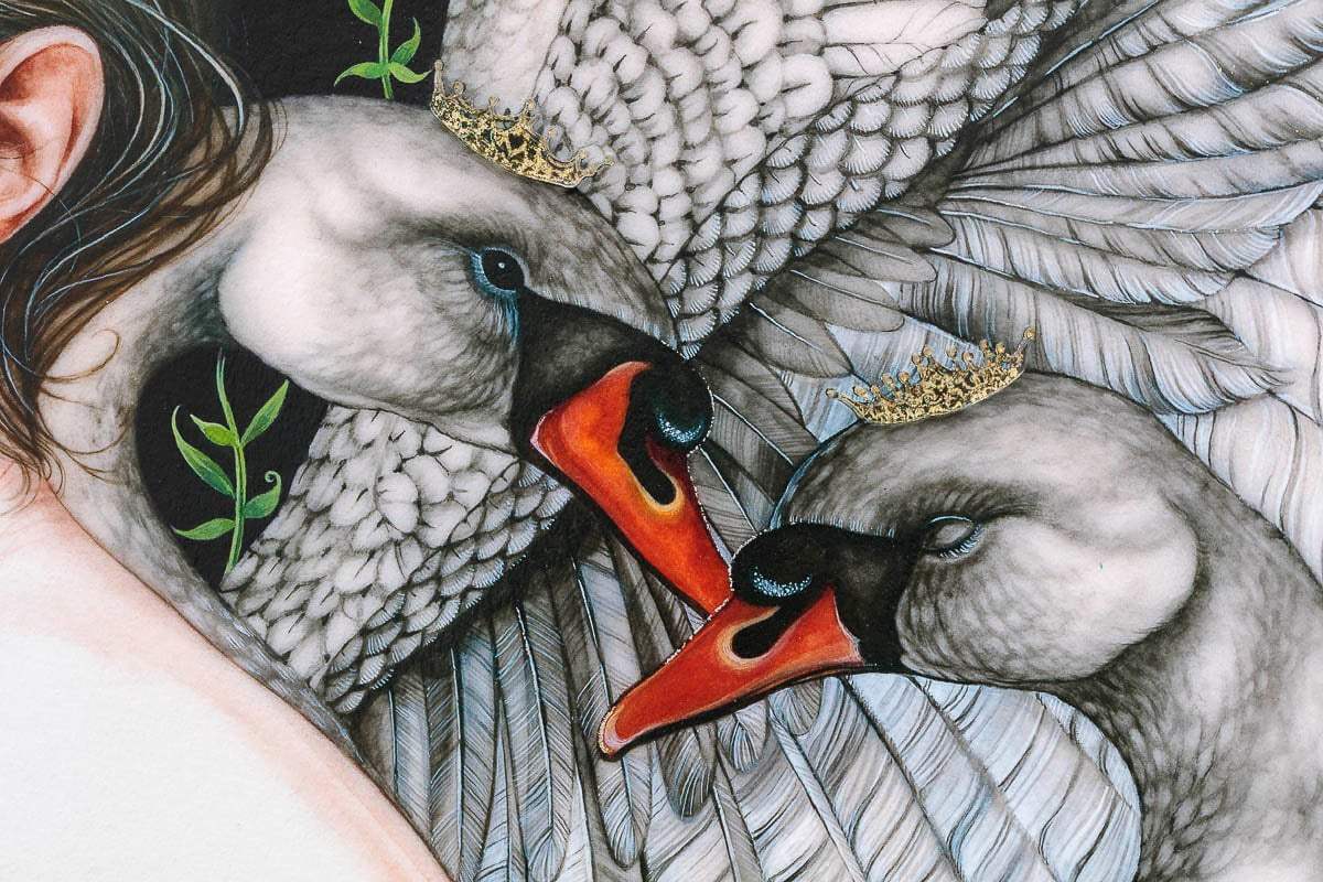 The Wild Swans - Edition by artist Kerry Darlington - Wyecliffe Galleries