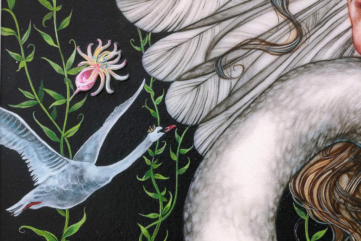 The Wild Swans - Edition by artist Kerry Darlington - Wyecliffe Galleries