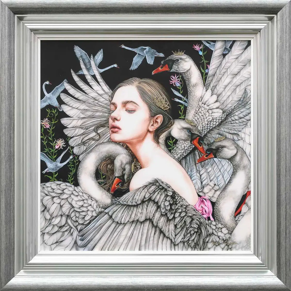 The Wild Swans - Edition by artist Kerry Darlington - Wyecliffe Galleries