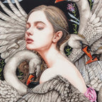 The Wild Swans - Original - SOLD by artist Kerry Darlington - Wyecliffe Galleries