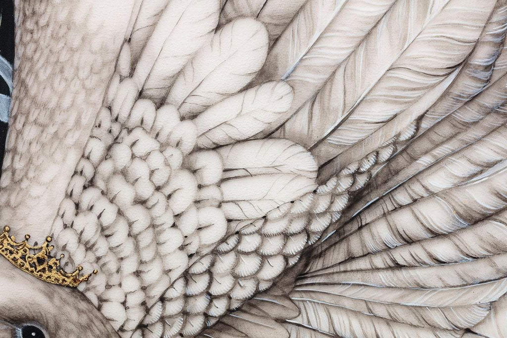 The Wild Swans - Original - SOLD by artist Kerry Darlington - Wyecliffe Galleries