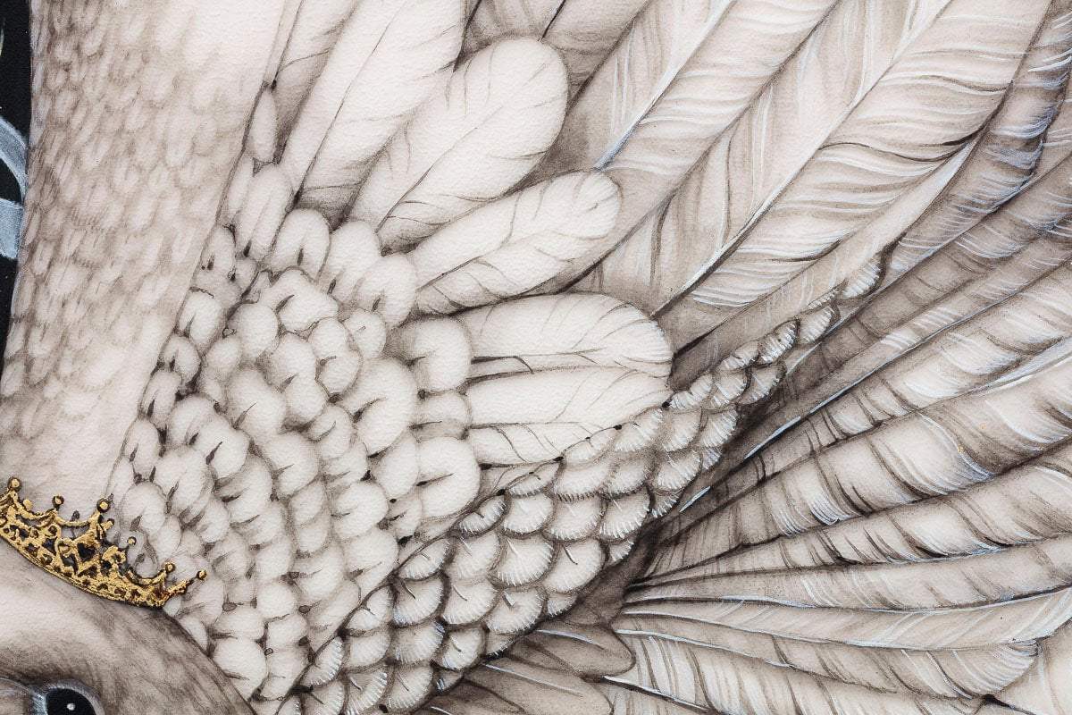 The Wild Swans - Original - SOLD by artist Kerry Darlington - Wyecliffe Galleries