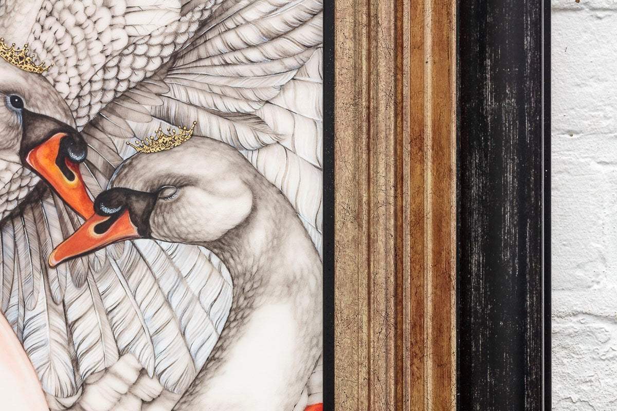 The Wild Swans - Original - SOLD by artist Kerry Darlington - Wyecliffe Galleries