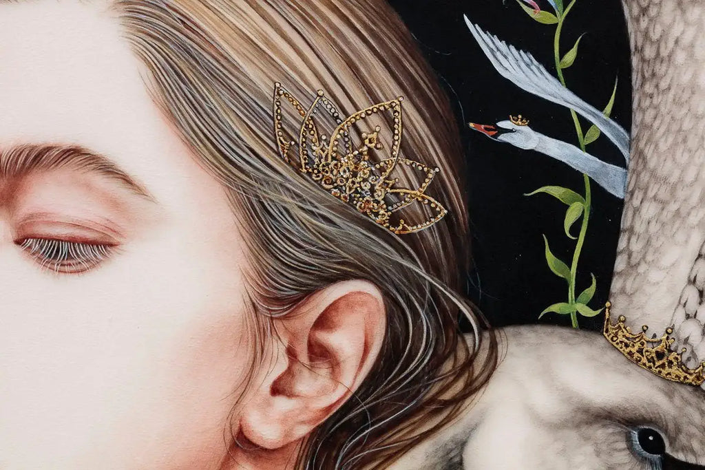 The Wild Swans - Original - SOLD by artist Kerry Darlington - Wyecliffe Galleries