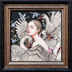 The Wild Swans - Original - SOLD by artist Kerry Darlington - Wyecliffe Galleries