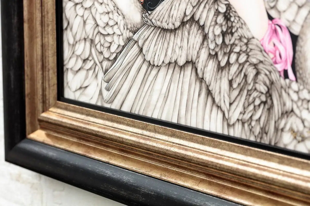 The Wild Swans - Original - SOLD by artist Kerry Darlington - Wyecliffe Galleries