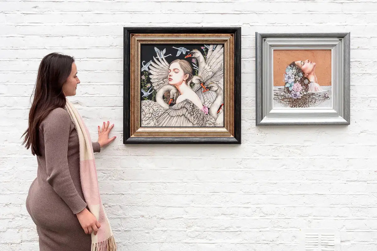 The Wild Swans - Original - SOLD by artist Kerry Darlington - Wyecliffe Galleries