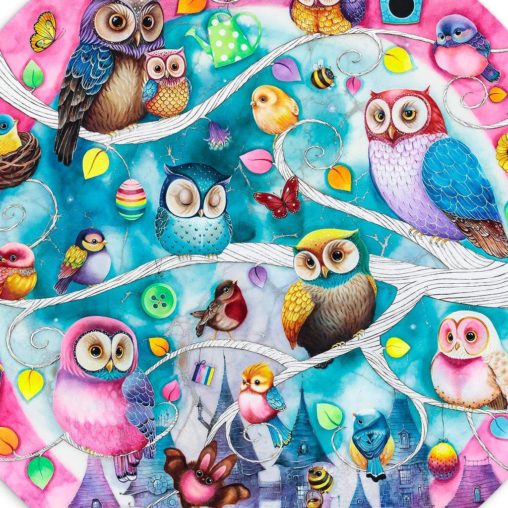 Twits, Twoos & Tweets - Original by artist Kerry Darlington - Wyecliffe Galleries