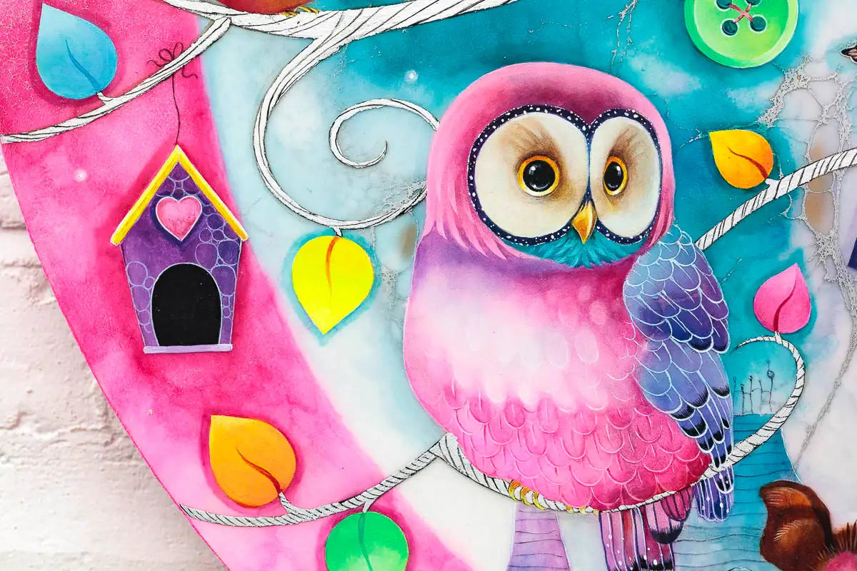 Twits, Twoos & Tweets - Original by artist Kerry Darlington - Wyecliffe Galleries