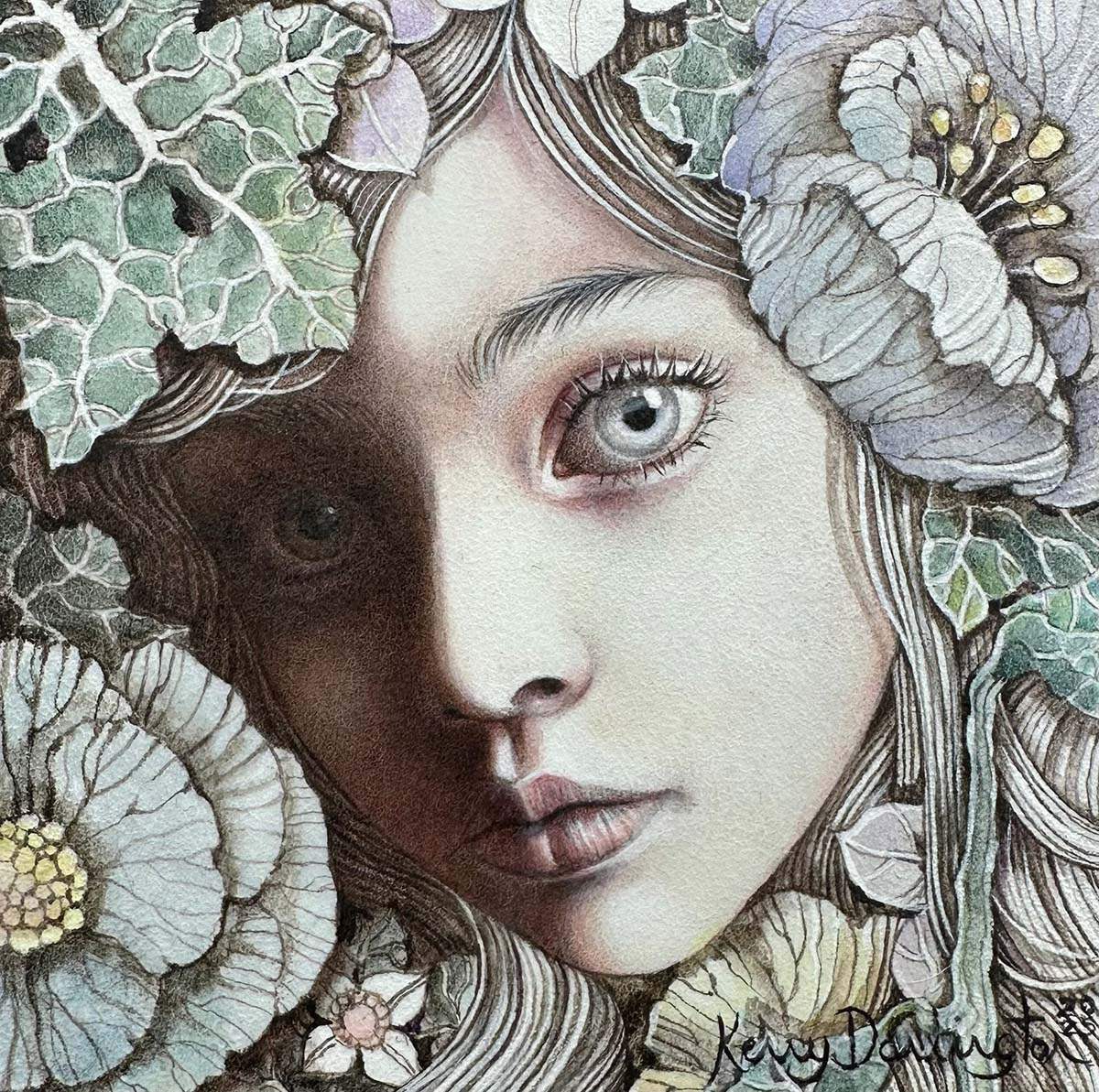 Violeta - Original - SOLD by artist Kerry Darlington - Wyecliffe Galleries