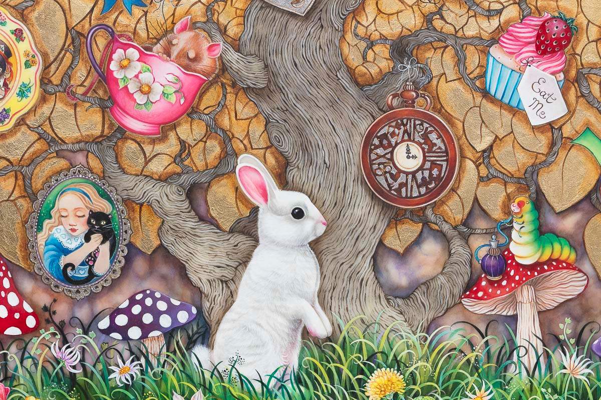 What Alice Found There - Original by artist Kerry Darlington - Wyecliffe Galleries