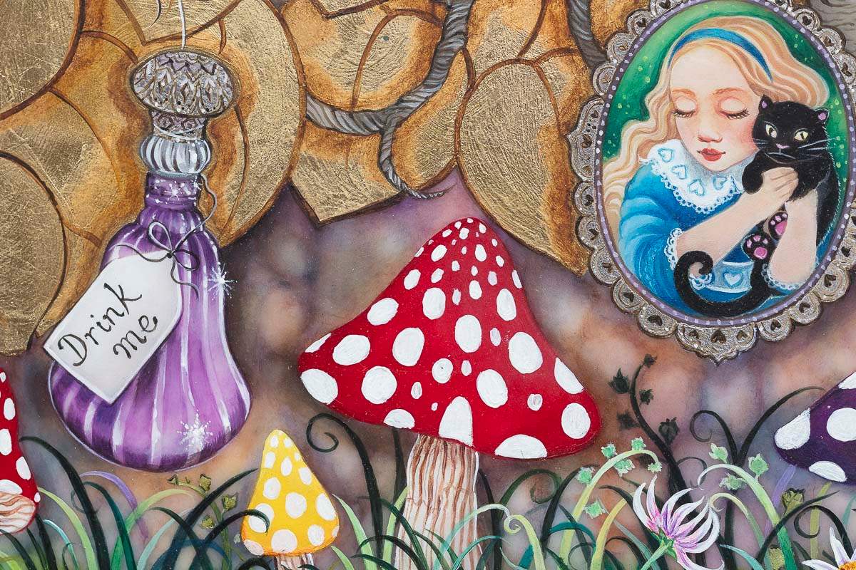 What Alice Found There - Original by artist Kerry Darlington - Wyecliffe Galleries